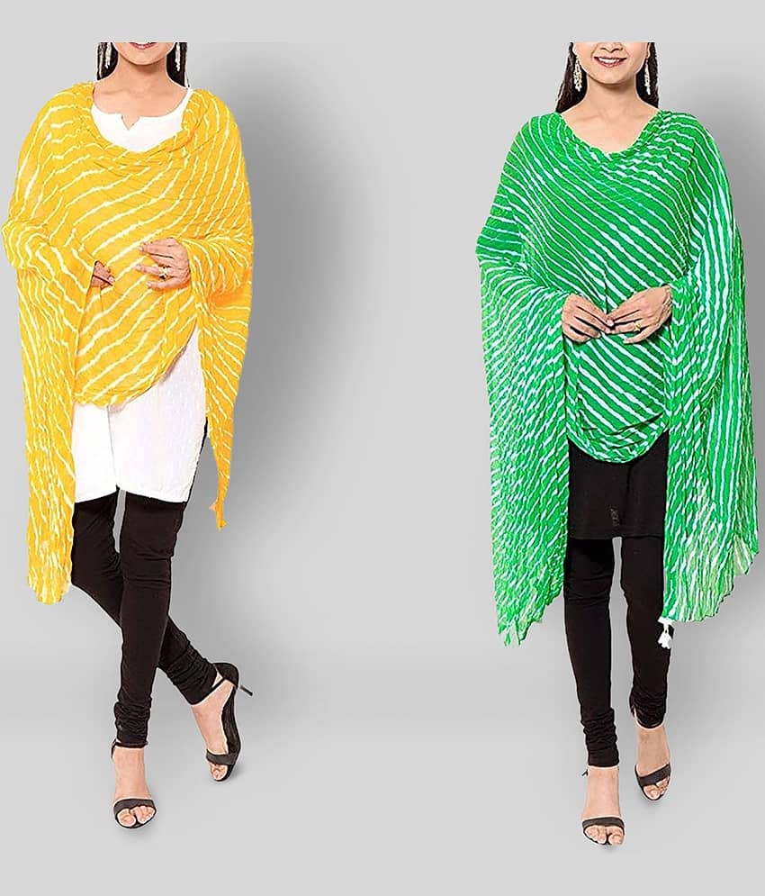 Apratim Multicoloured Chiffon Leheria Dupatta - Dupattas & Shawls | Buy online on ZillyBuy