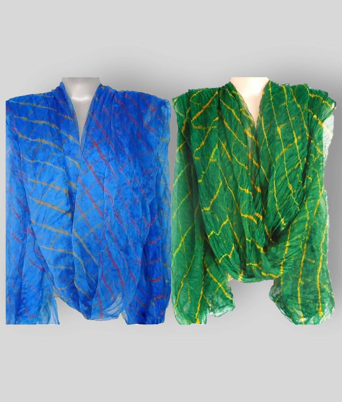     			Apratim Multicoloured Chiffon Leheria Dupatta