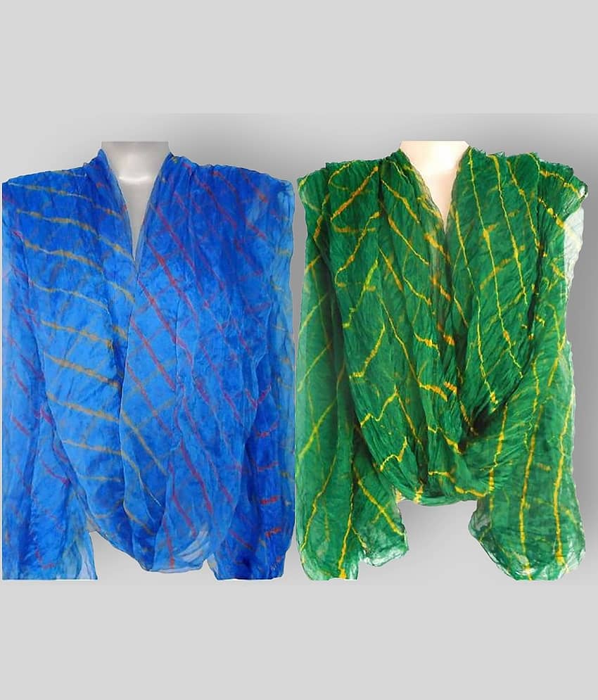 Apratim Multicoloured Chiffon Leheria Dupatta - Dupattas & Shawls | Buy online on ZillyBuy