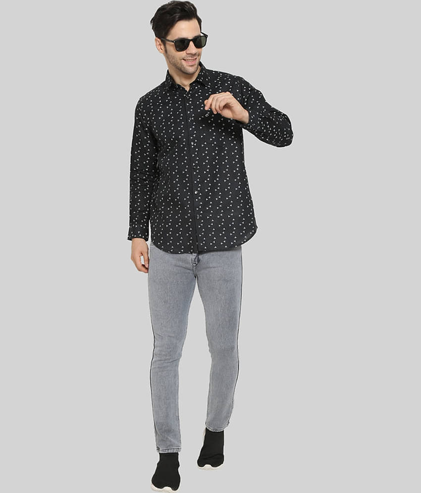 Comey - Black 100% Cotton Regular Fit Men's Casual Shirt ( Pack of 1 )