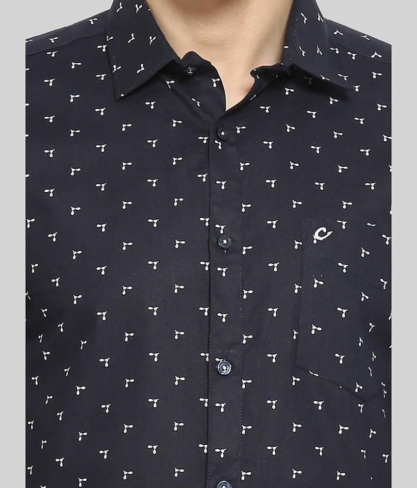 Comey 100% Cotton Regular Fit Printed Full Sleeves Men's Casual Shirt - Blue ( Pack of 1 )