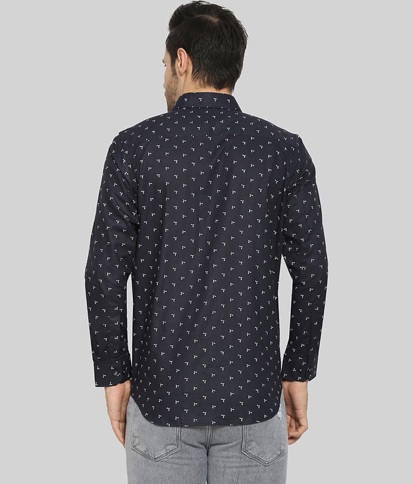 Comey 100% Cotton Regular Fit Printed Full Sleeves Men's Casual Shirt - Blue ( Pack of 1 )