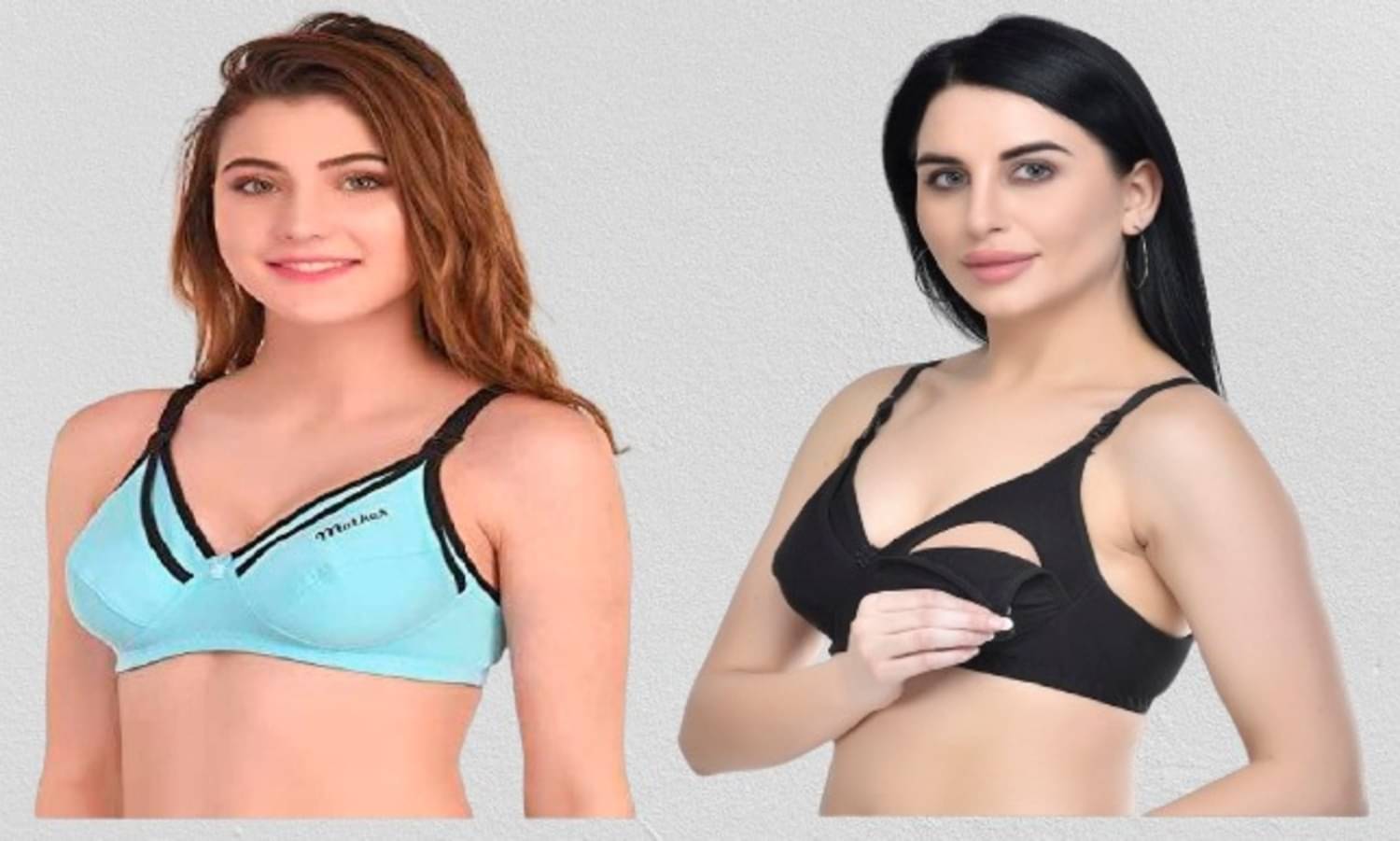     			Desiprime - Multicolor Cotton Solid Women's Maternity Bra ( Pack of 2 )