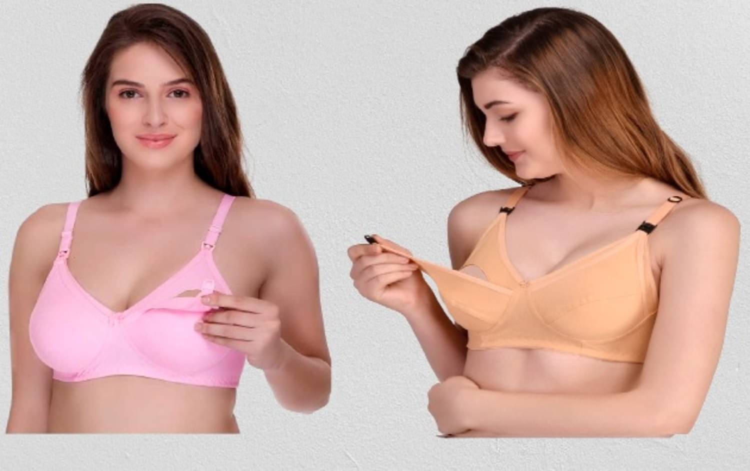     			Desiprime - Multicolor Cotton Solid Women's Maternity Bra ( Pack of 2 )
