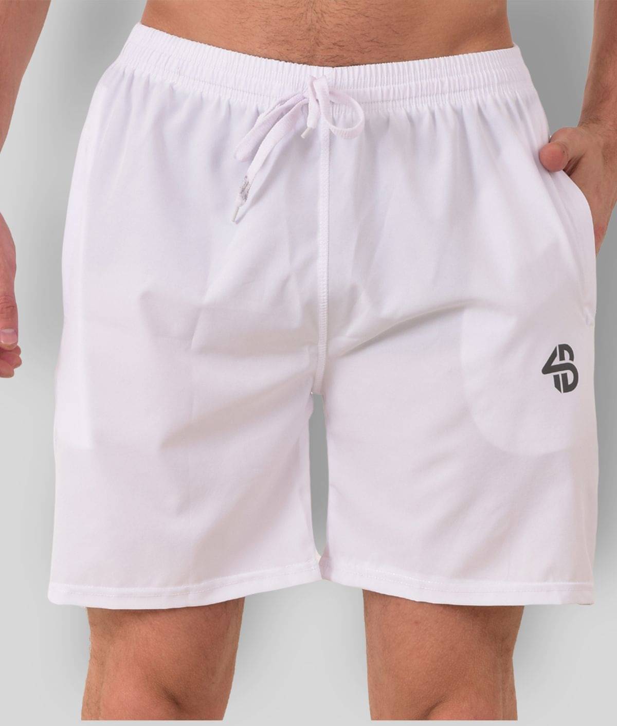 Forbro White Polyester Fitness Shorts Single Forbro White Polyester Fitness Shorts Single