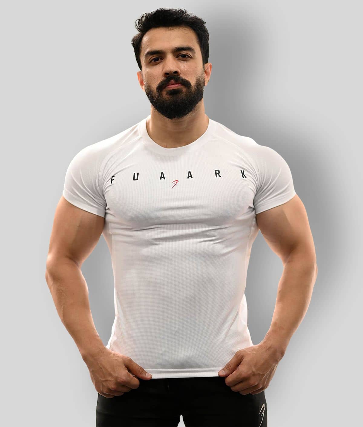 Fuaark - White Polyester Regular Fit Men's Sports T-Shirt ( Pack of 1 )