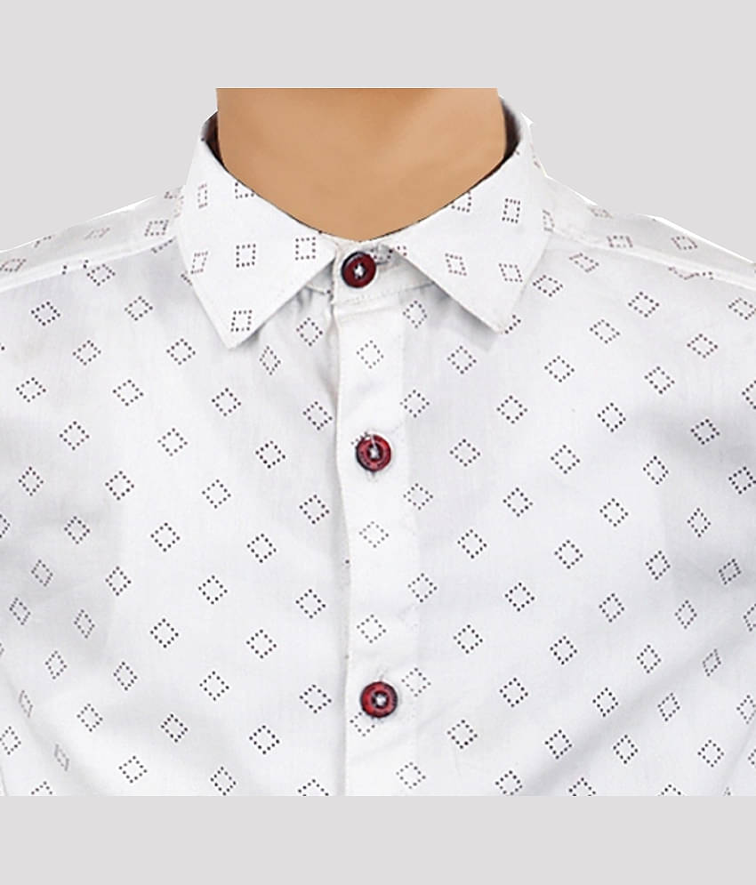 Made In The Shade Pack of 1 Boys 100% Cotton Full Sleeves Shirt ( White )
