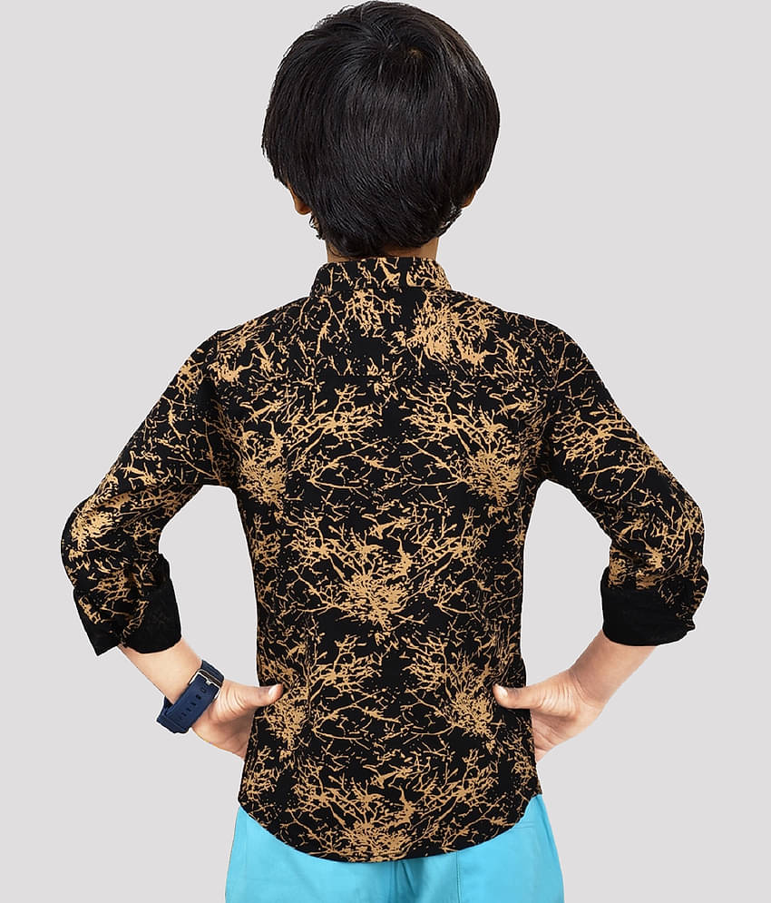 Made In The Shade Pack of 1 Boys 100% Cotton Shirt ( Black )