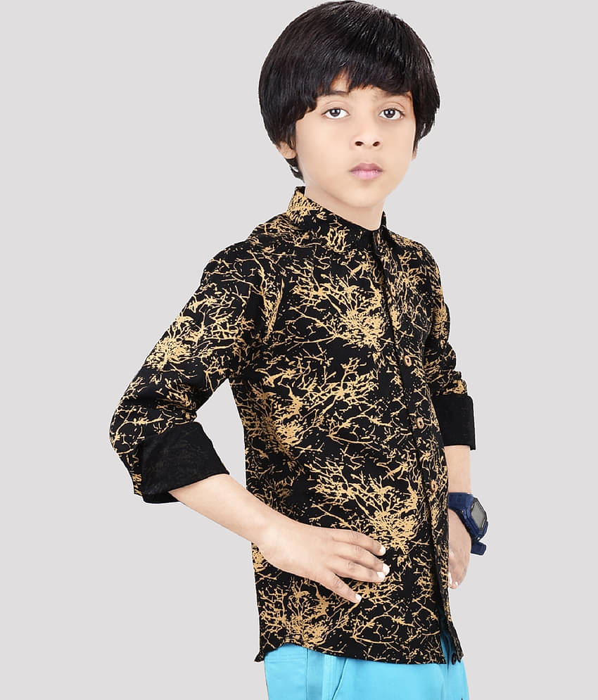 Made In The Shade Pack of 1 Boys 100% Cotton Shirt ( Black )