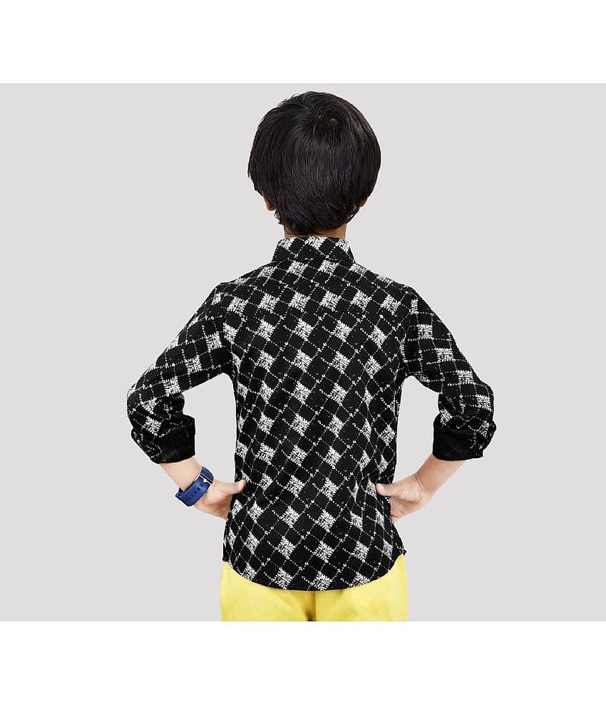 Made In The Shade Pack of 1 Boys 100% Cotton Shirt ( Black )