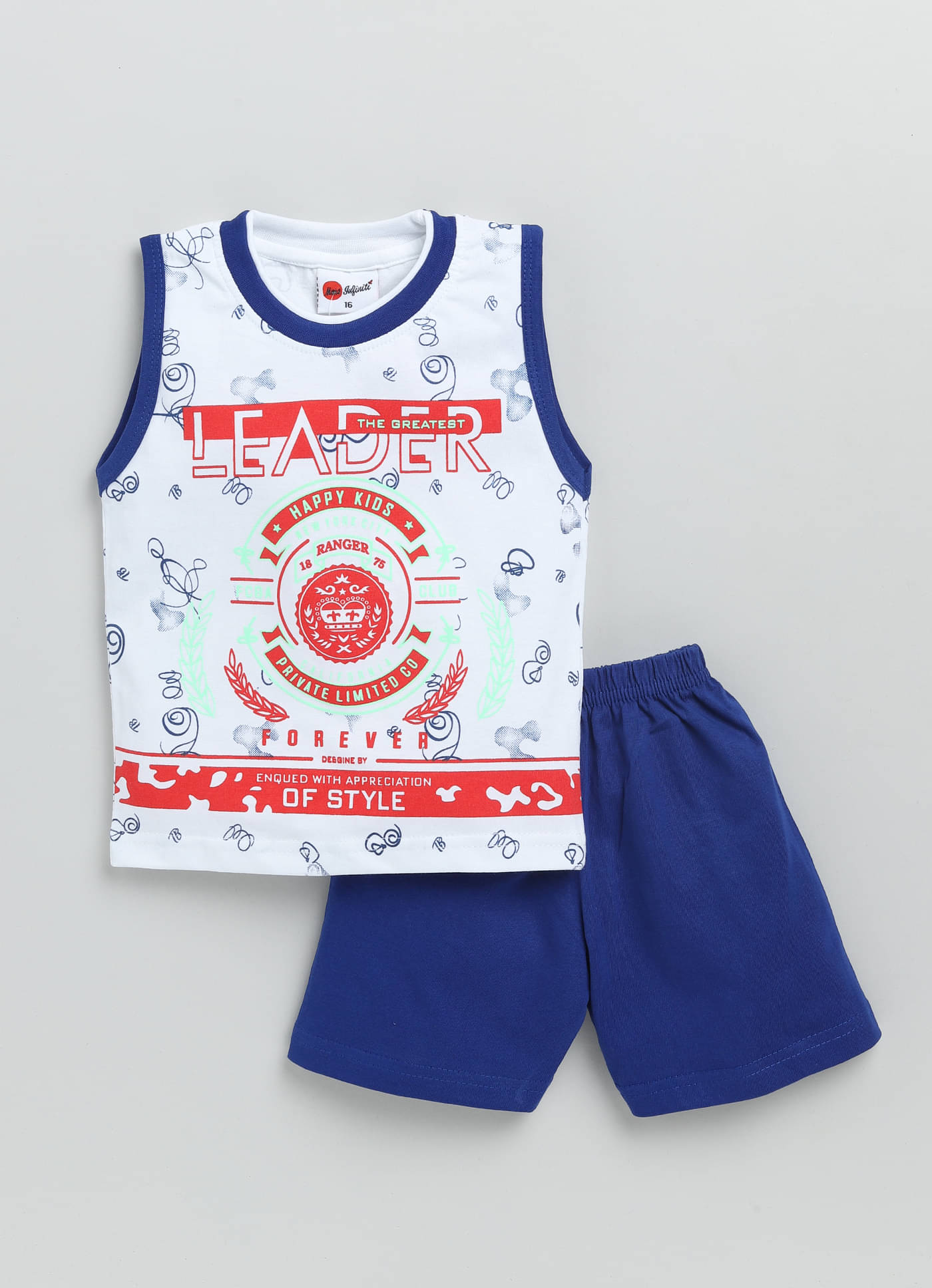     			Mars Infiniti - Blue Cotton Unisex T-Shirt & Shorts ( Pack of 1 )