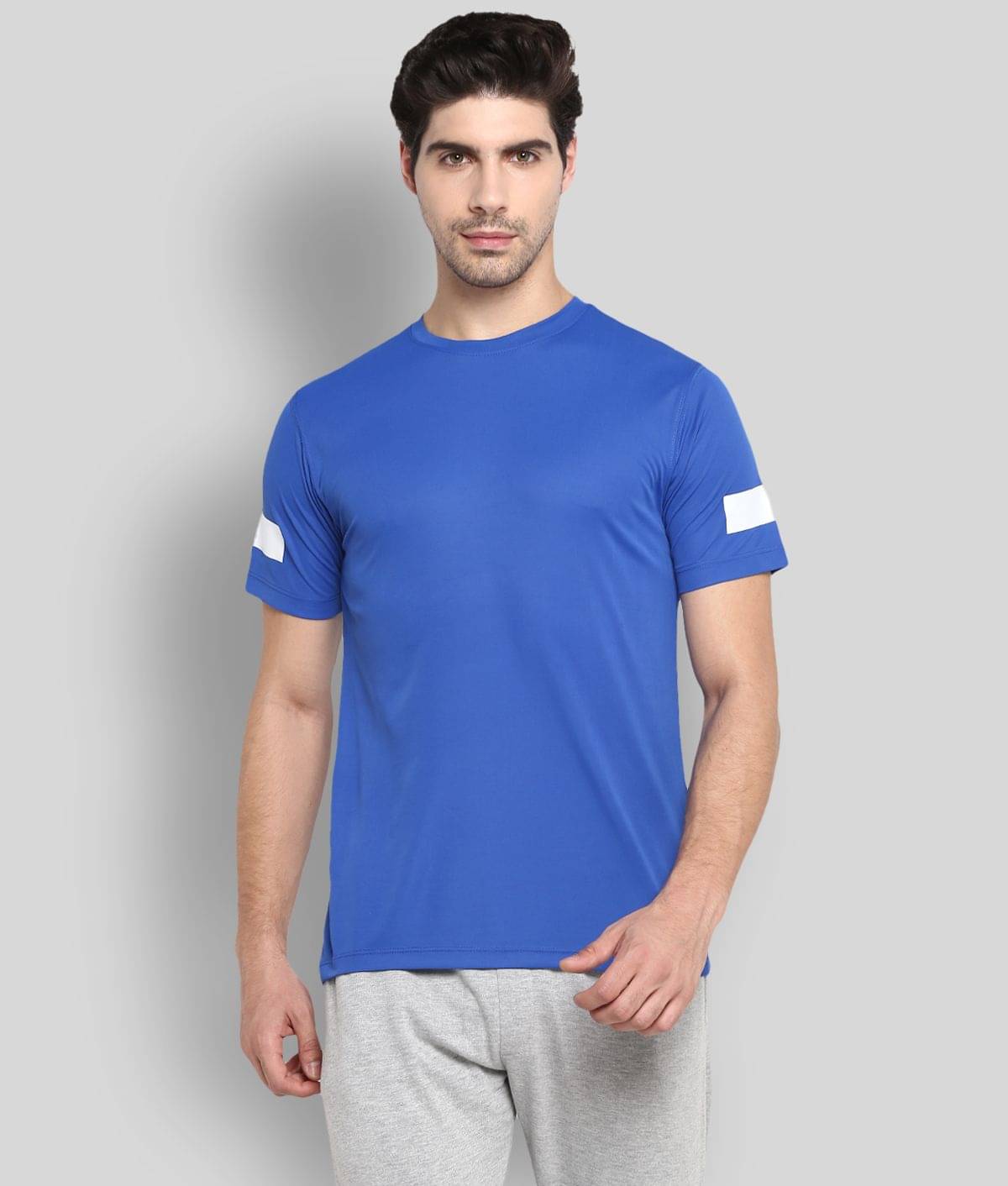 OFF LIMITS - Blue Polyester Regular Fit Men's Sports T-Shirt ( Pack of 1 ) OFF LIMITS - Blue Polyester Regular Fit Men's Sports T-Shirt ( Pack of 1 )