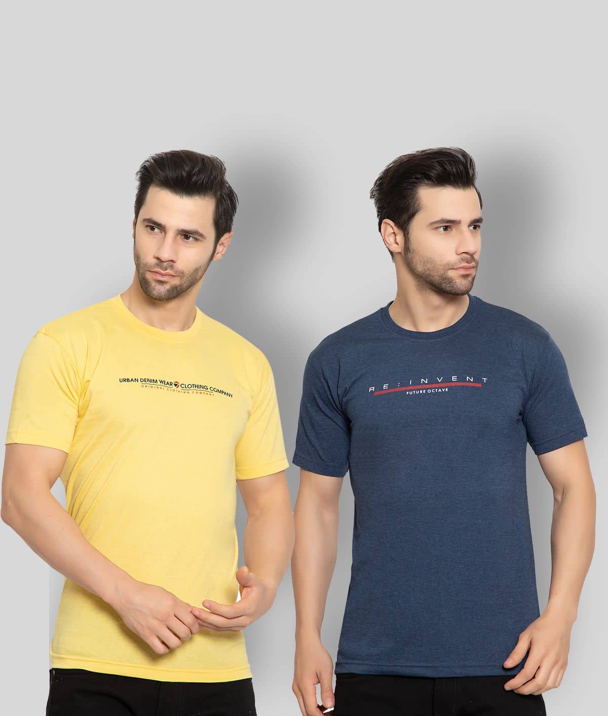 Zeffit - Cotton Blend Regular Fit Multicolor Men's Sports T-Shirt ( Pack of 2 )