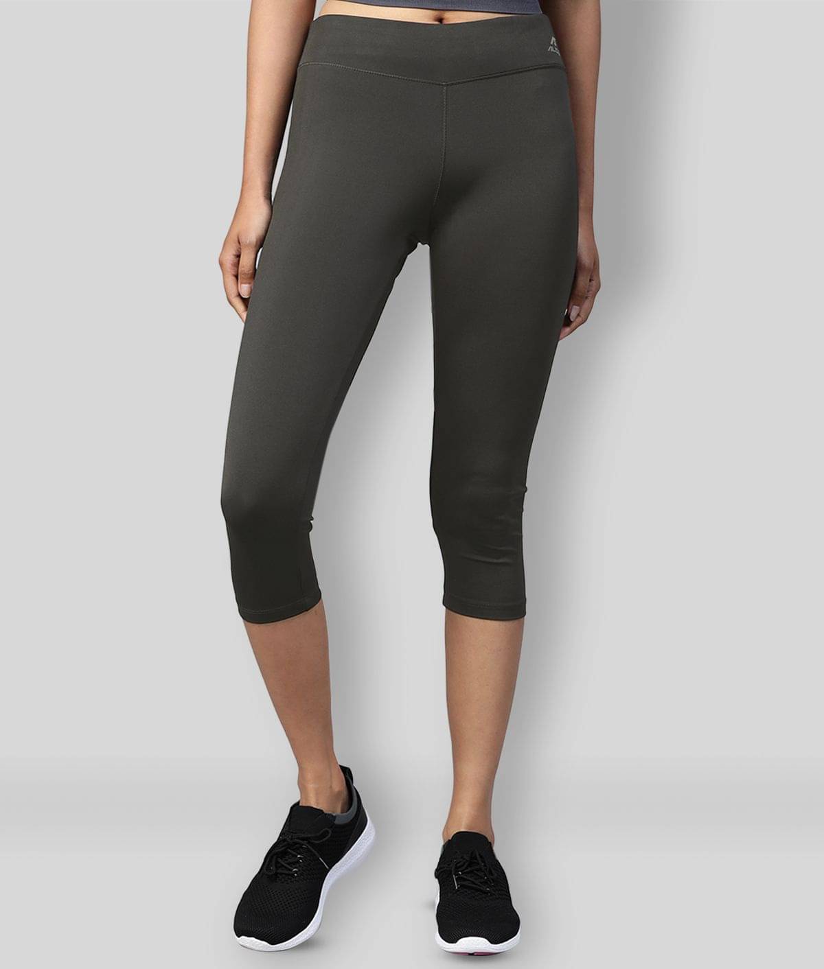     			Alcis Charcoal Polyester Solid Tights