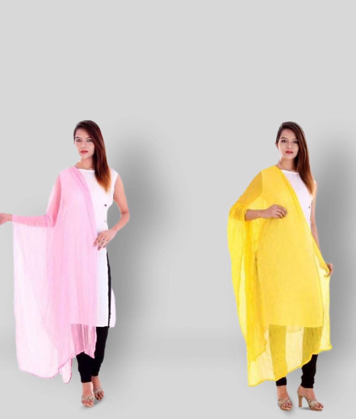Apratim Multicoloured Chiffon Self Dupatta Apratim Multicoloured Chiffon Self Dupatta