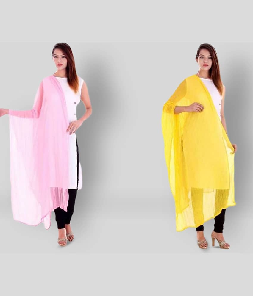 Apratim Multicoloured Chiffon Self Dupatta - Dupattas & Shawls | Buy online on ZillyBuy