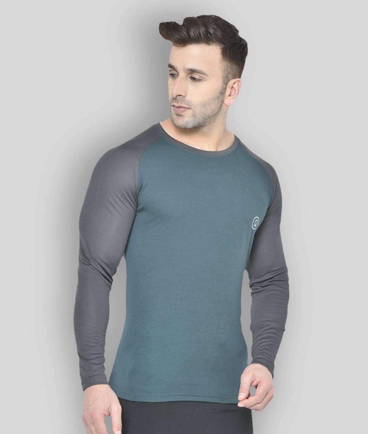     			Chkokko - Polyester Regular Fit Charcoal Men's Sports T-Shirt ( Pack of 1 )