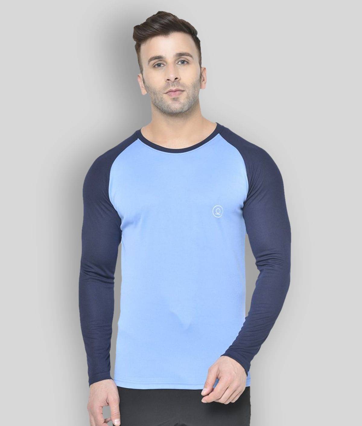 Chkokko - Polyester Regular Fit Light Blue Men's Sports T-Shirt ( Pack of 1 ) Chkokko - Polyester Regular Fit Light Blue Men's Sports T-Shirt ( Pack of 1 )