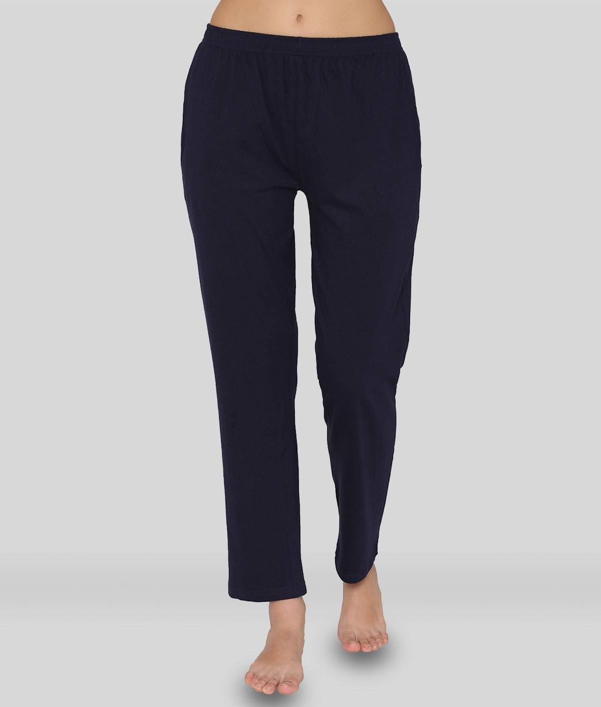    			Clovia - Blue Cotton Women's Nightwear Pyjama ( Pack of 1 )