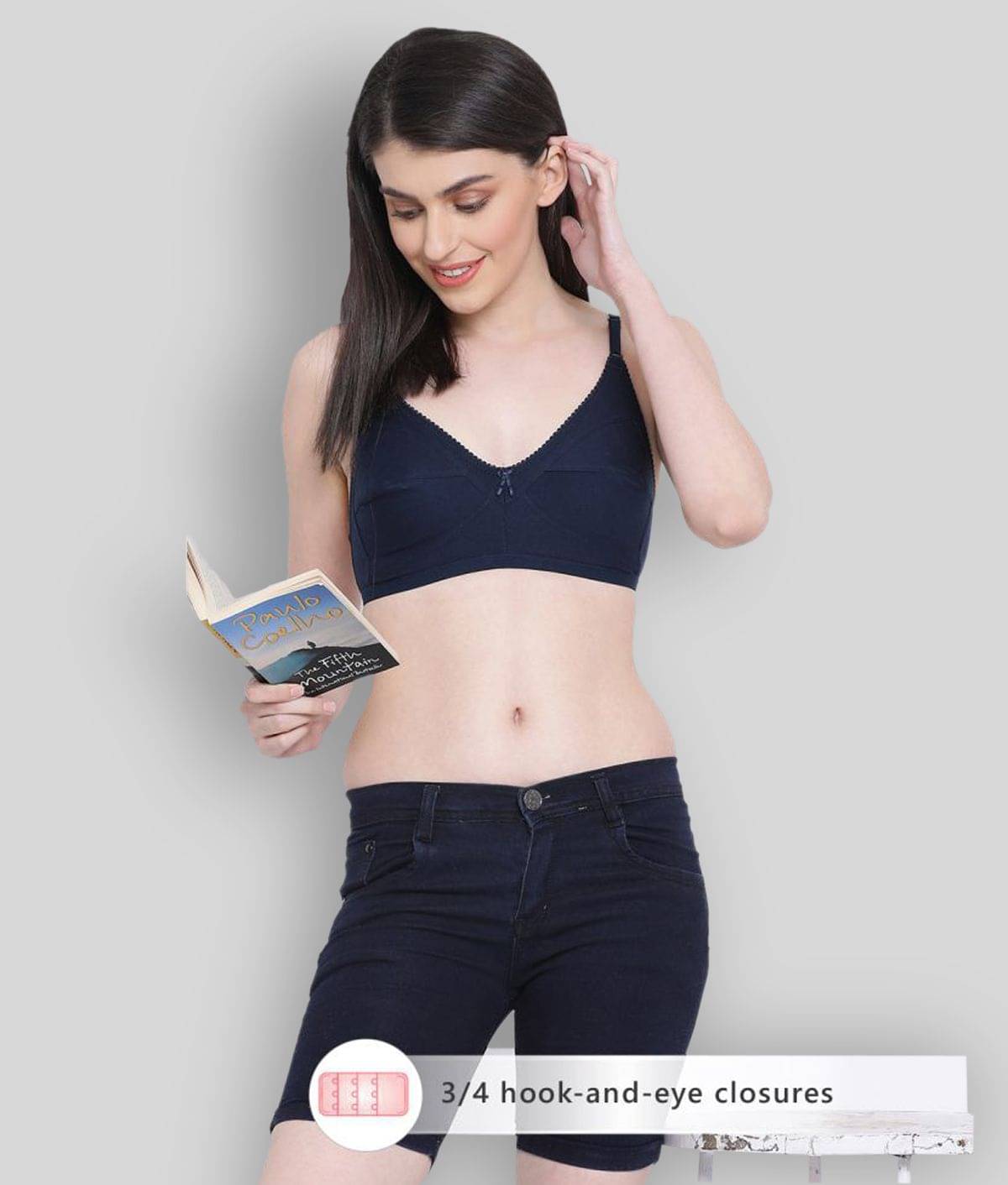 Clovia Cotton Non Padded Women's Everyday Bra ( Blue ) Clovia Cotton Non Padded Women's Everyday Bra ( Blue )
