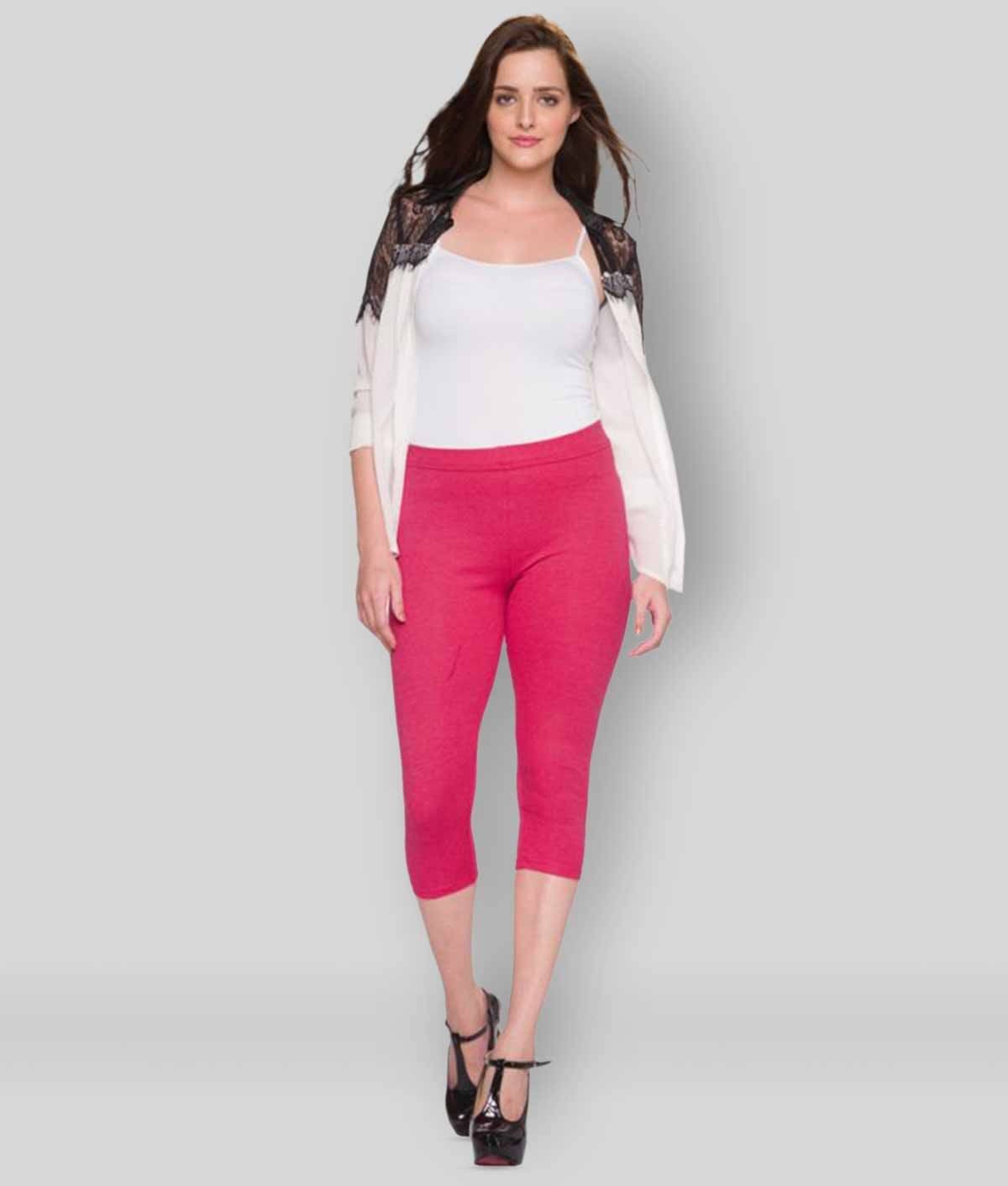     			Dollar Missy - Pink Lycra Slim Fit Women's Formal Pants  ( Pack of 1 )