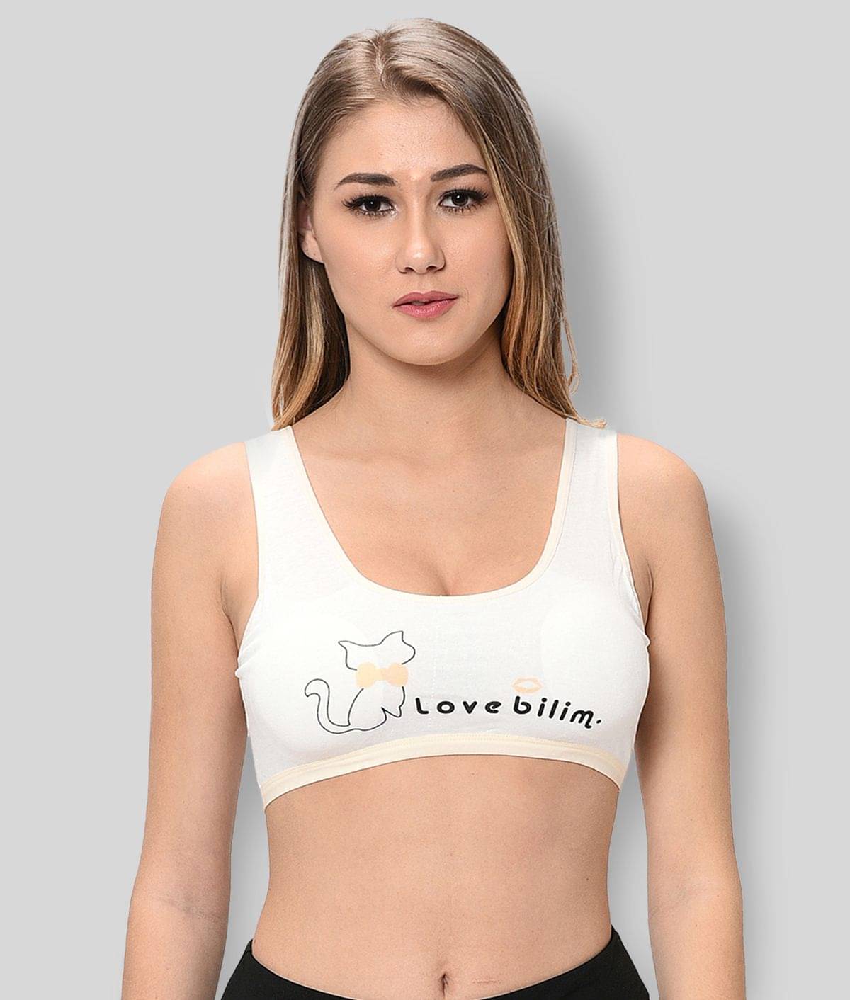 Elina - Yellow Cotton Padded Women's Sports Bra ( Pack of 1 ) Elina - Yellow Cotton Padded Women's Sports Bra ( Pack of 1 )