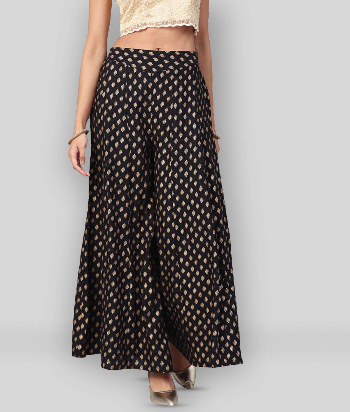 Juniper - Black Rayon Flaired Women's Palazzos ( ) Juniper - Black Rayon Flaired Women's Palazzos ( )
