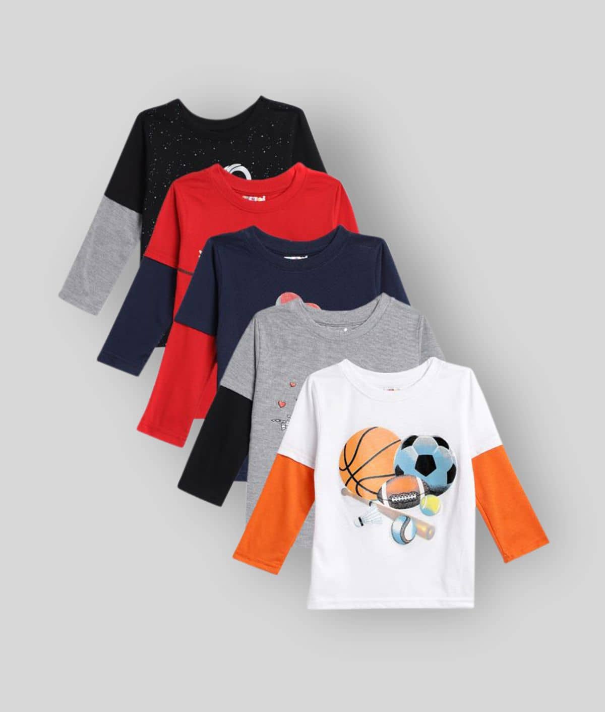 Kuchipoo Pack of 1 Boys Cotton Blend T-Shirt ( Multicolor1 )