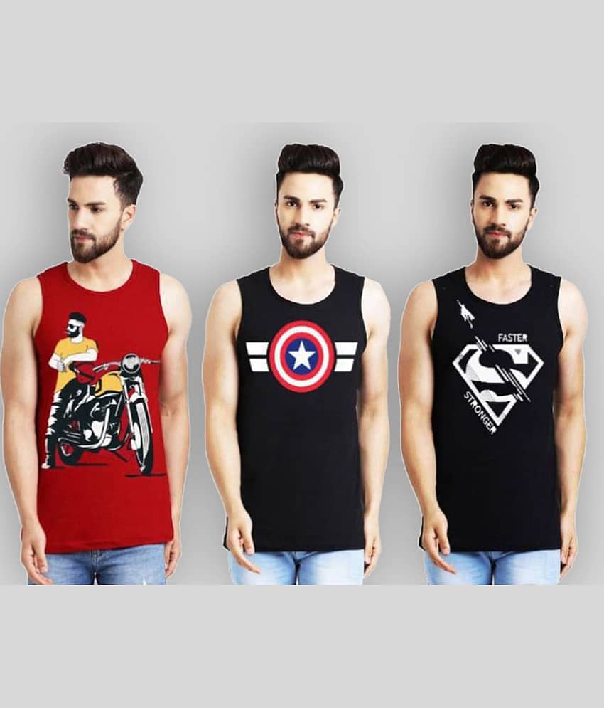 Leotude Pack of 3 Cotton Sleeveless Vest For Men ( Multicolor ) - Nightwear & Loungewear | Buy online on ZillyBuy
