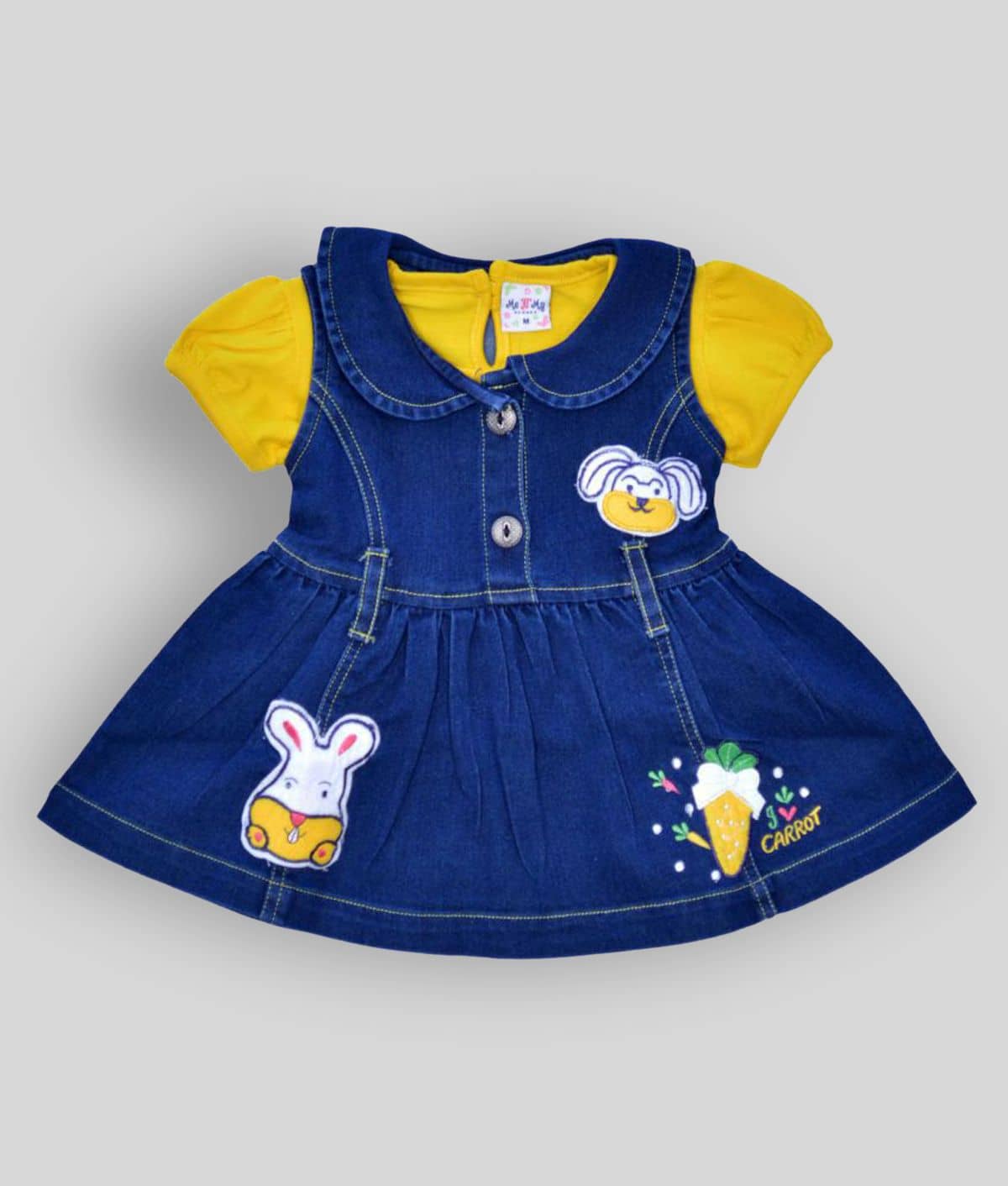 Me N My CLOSET Baby Girls 100% Cotton Tops & Bottoms Sets ( Navy )