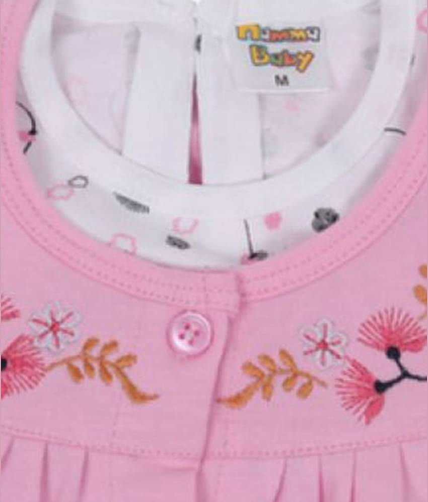 NammaBaby - Cotton Blend Pink Baby Girl Frock ( Pack of 1 )