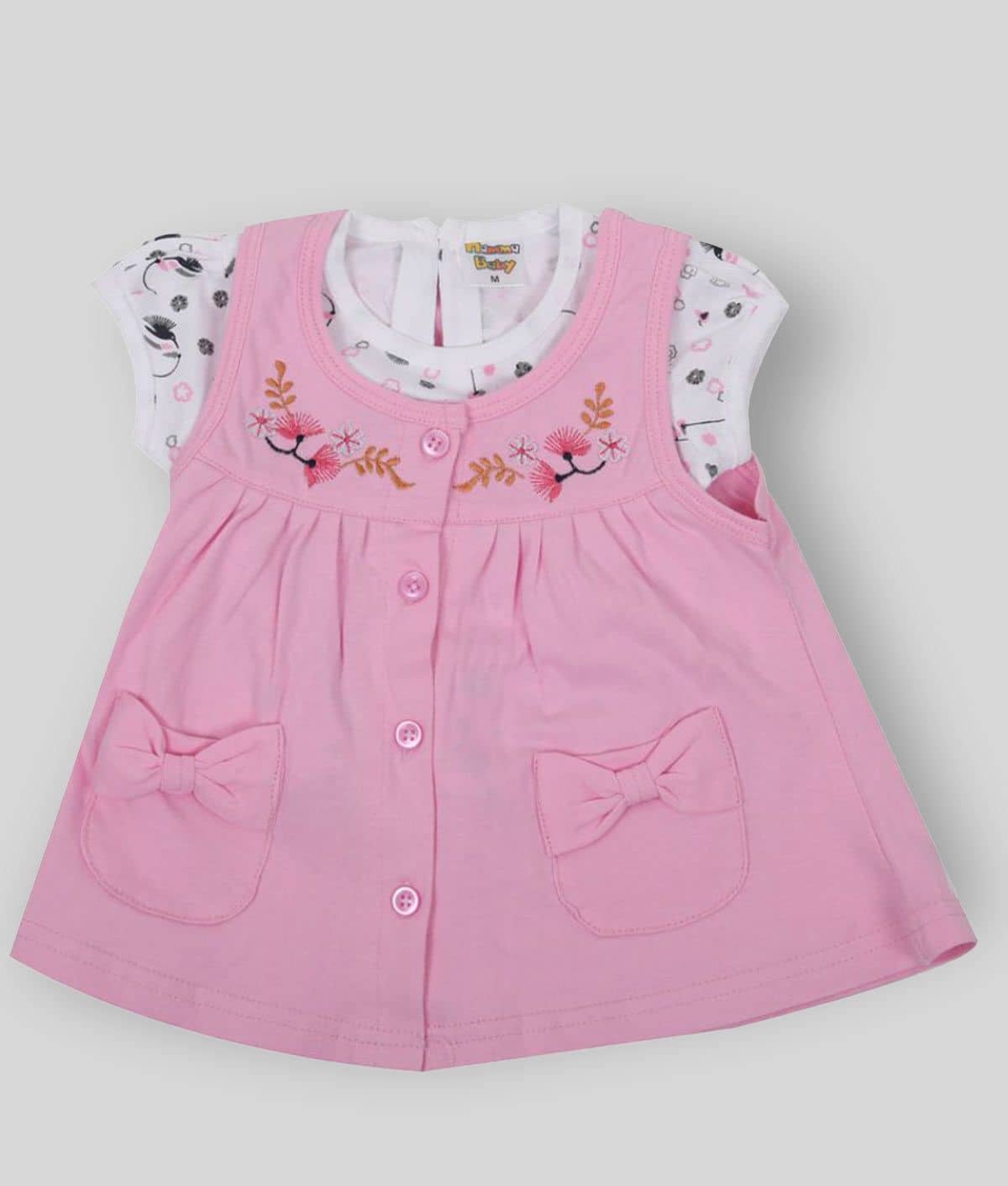 NammaBaby - Cotton Blend Pink Baby Girl Frock ( Pack of 1 )