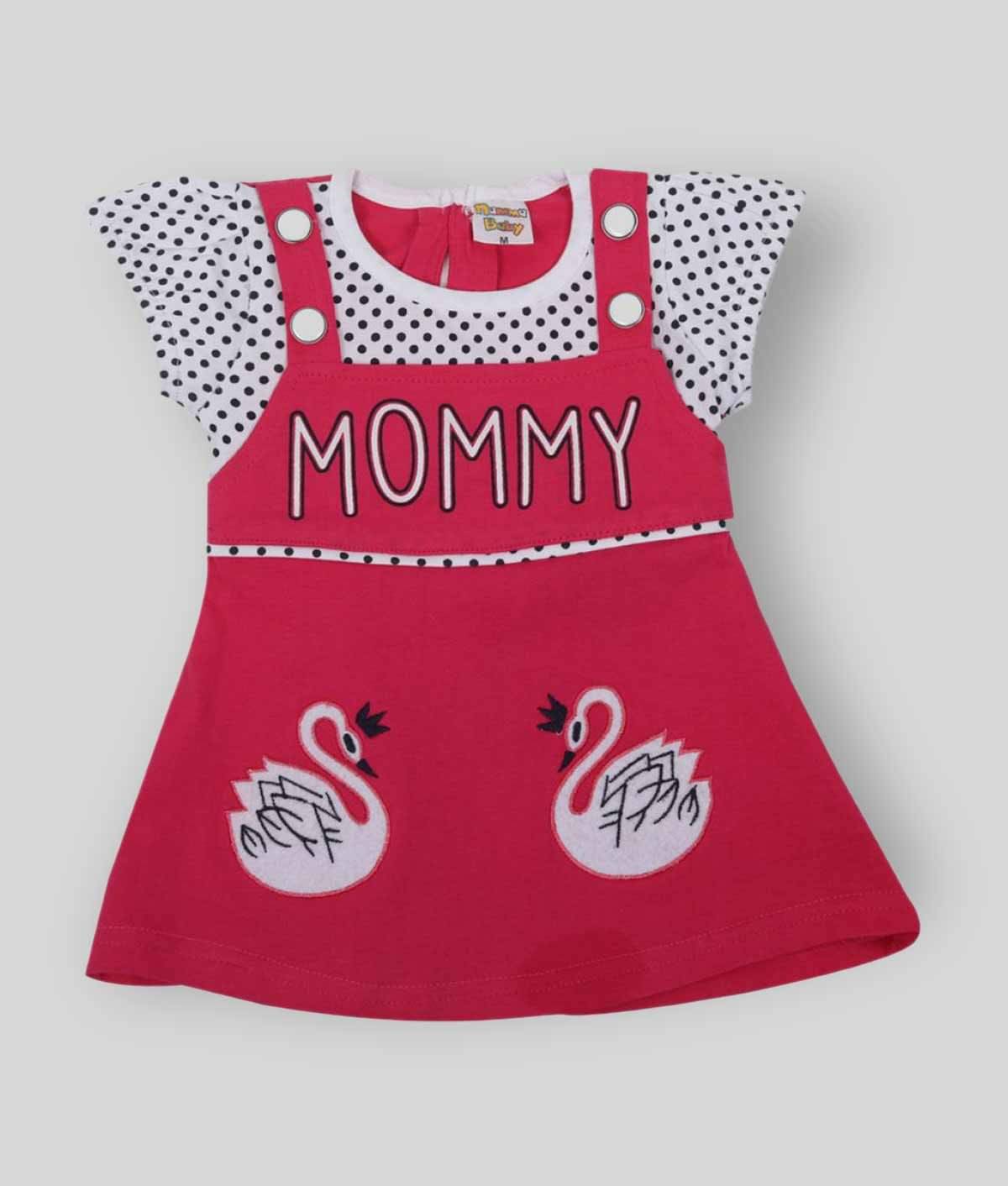     			NammaBaby Pack of 1 Baby Girls Cotton Blend Frock ( Red )