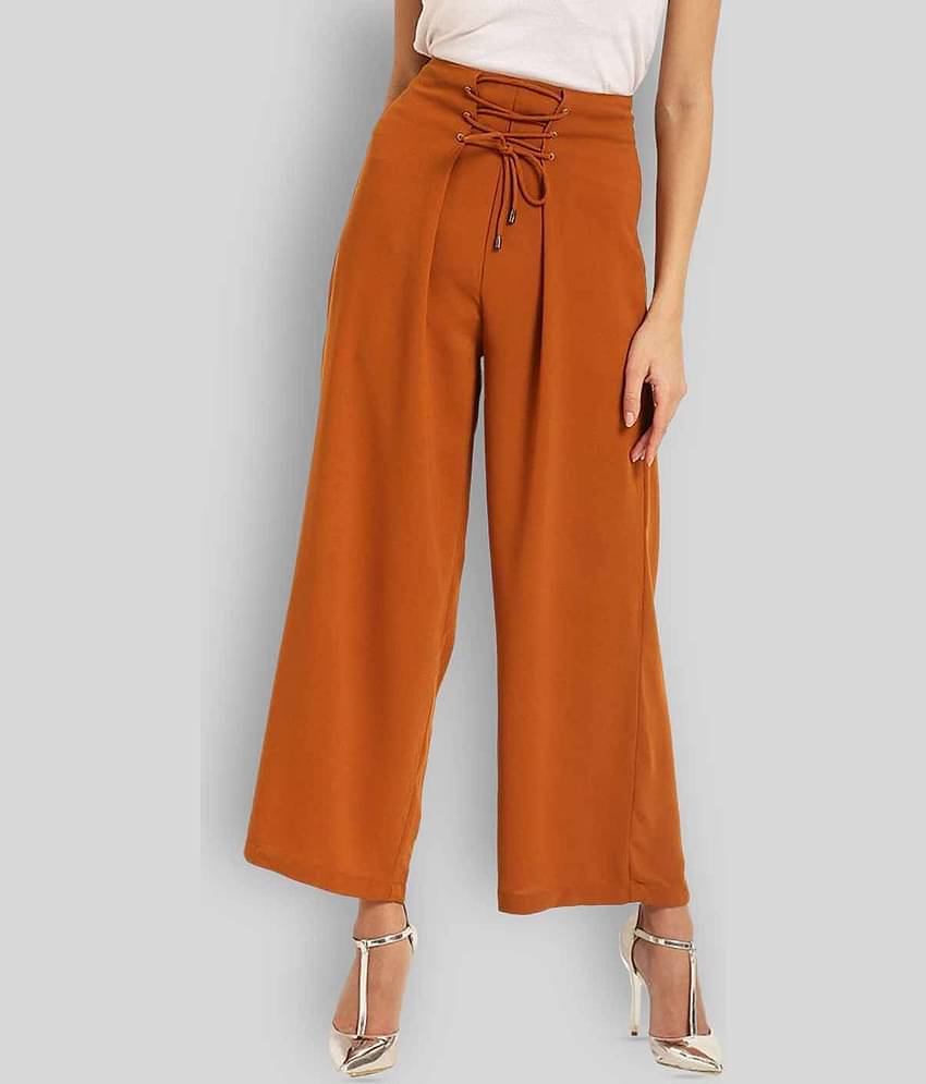 Rare - Yellow Polyester Regular Fit Women's Casual Pants ( Pack of 1 )