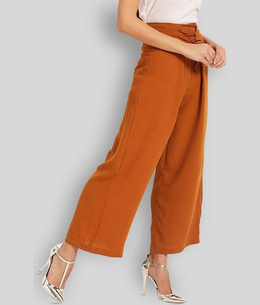 Rare - Yellow Polyester Regular Fit Women's Casual Pants ( Pack of 1 )