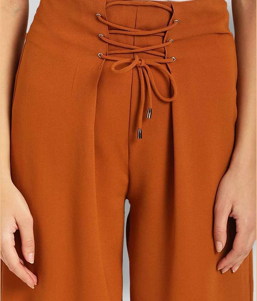 Rare - Yellow Polyester Regular Fit Women's Casual Pants ( Pack of 1 )