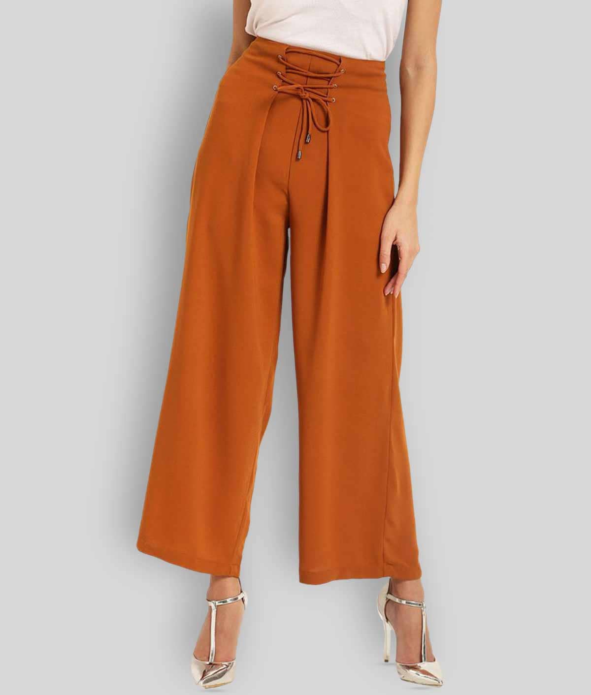 Rare - Yellow Polyester Regular Fit Women's Casual Pants  ( Pack of 1 ) - Trousers | Buy online on ZillyBuy