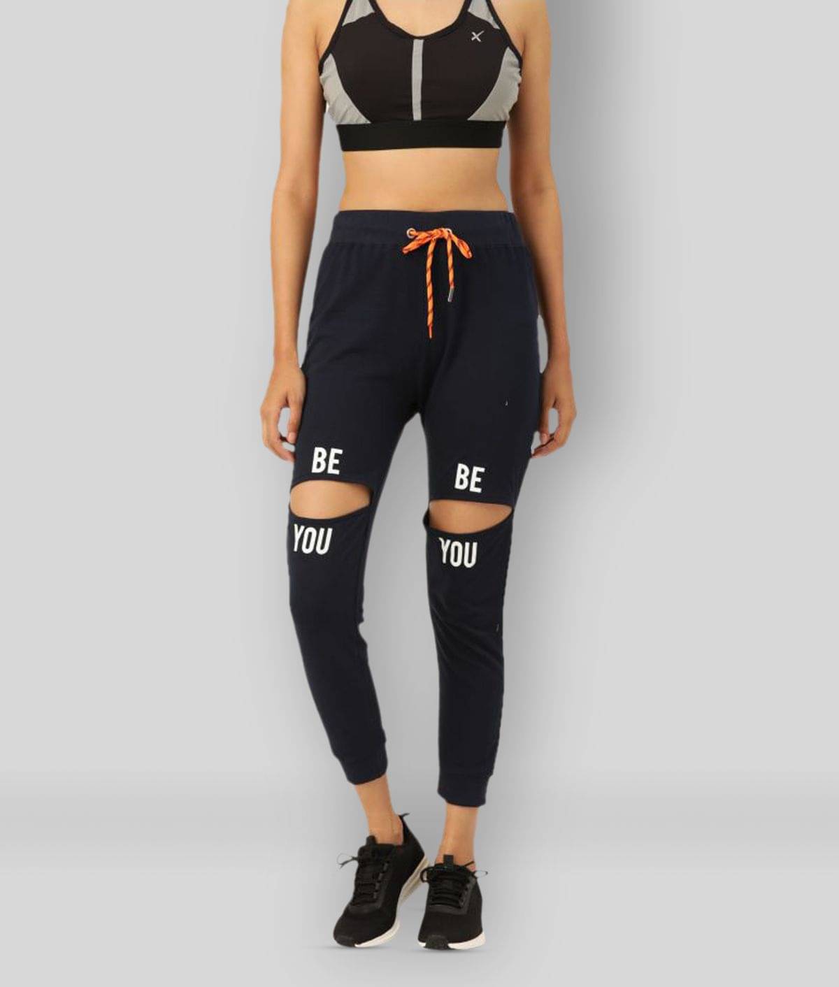    			The Dry State - Blue Cotton Slim Fit Women's Joggers ( Pack of 1 )