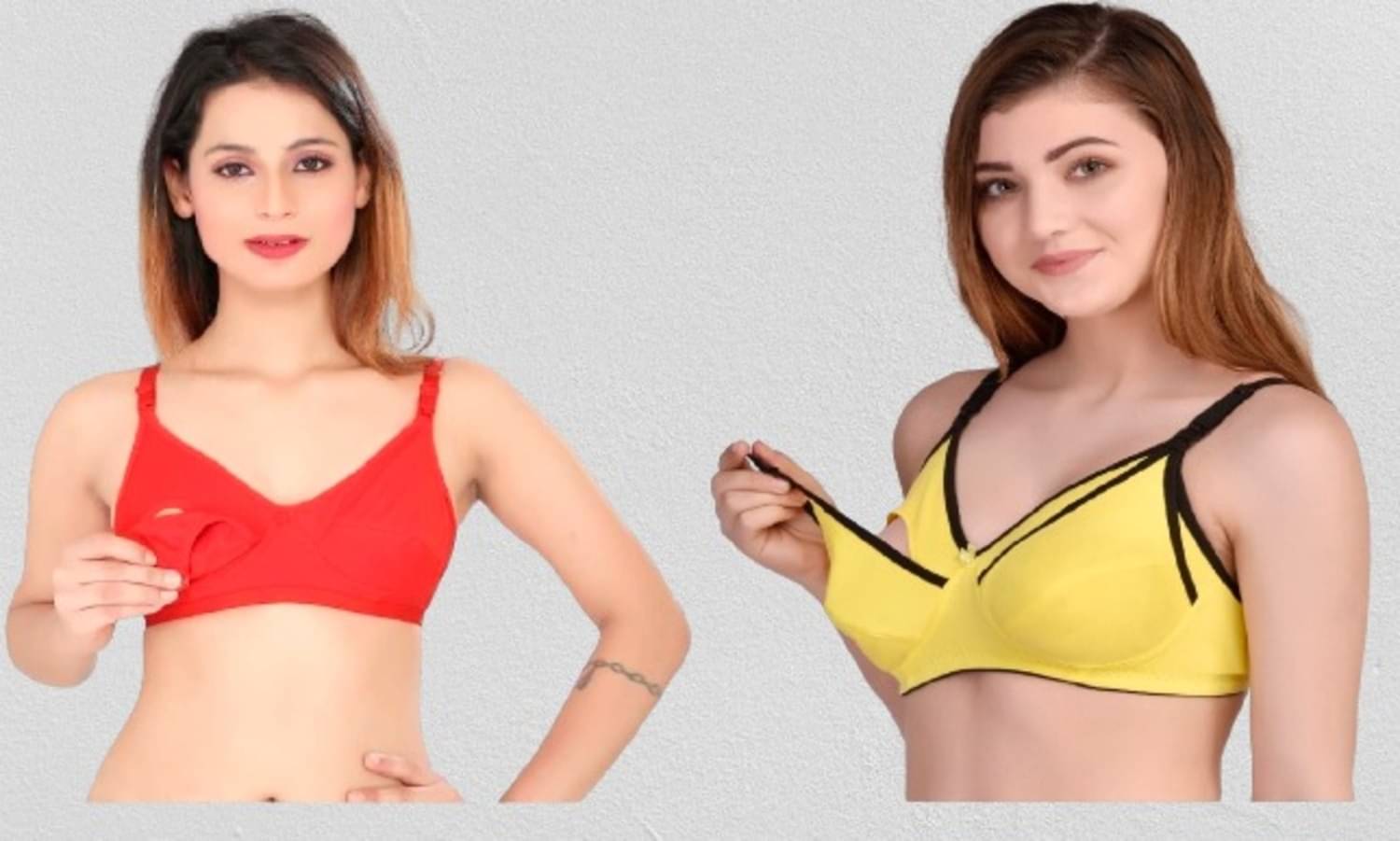Zourt - Multicolor Cotton Solid Women's Maternity Bra ( Pack of 2 ) Zourt - Multicolor Cotton Solid Women's Maternity Bra ( Pack of 2 )