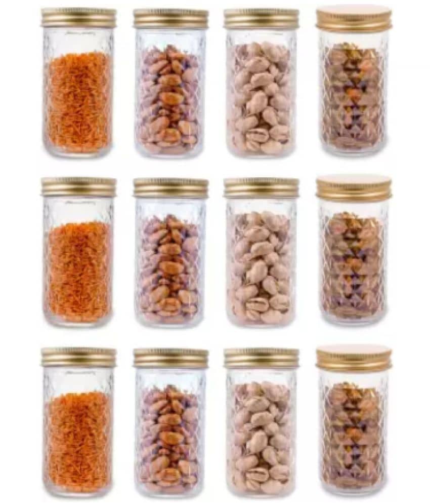 CROCO JAR - Gold Glass Food Container ( More Than 10 )