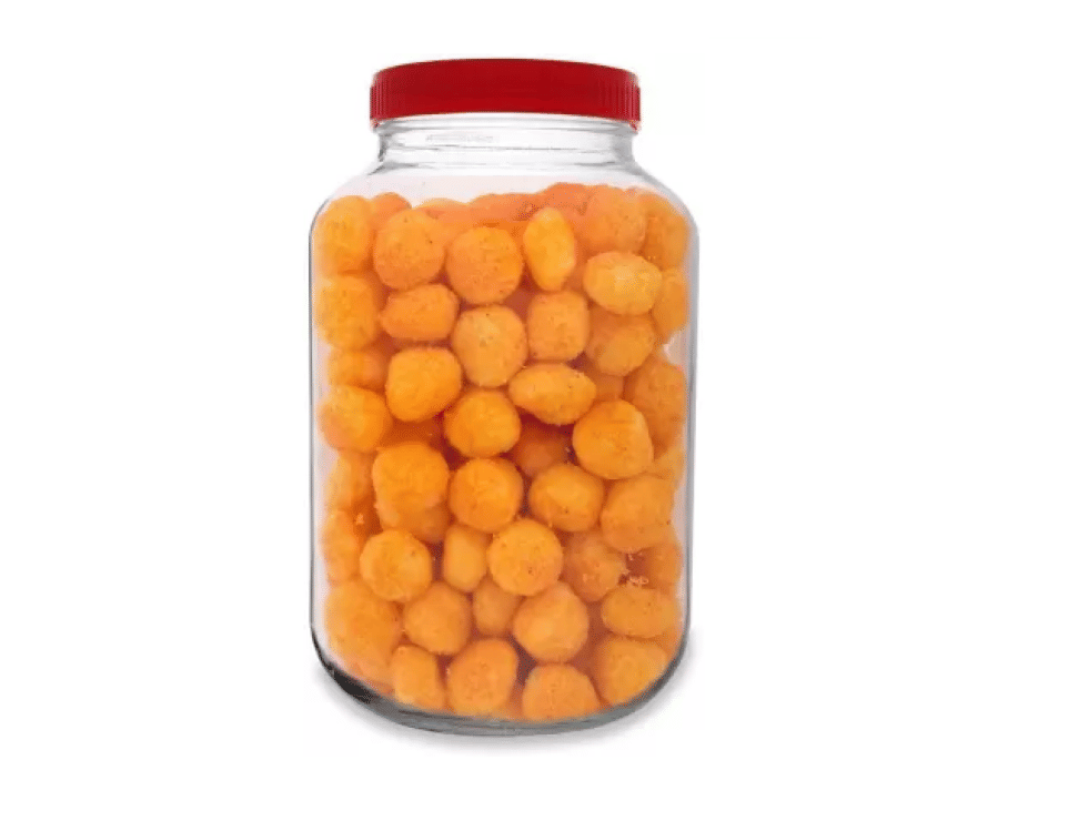     			CROCO JAR Glass Red Food Container ( Set of 1 )