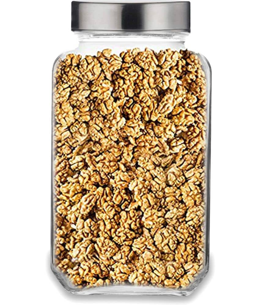 CROCO JAR Glass Silver Food Container ( Set of 1 )