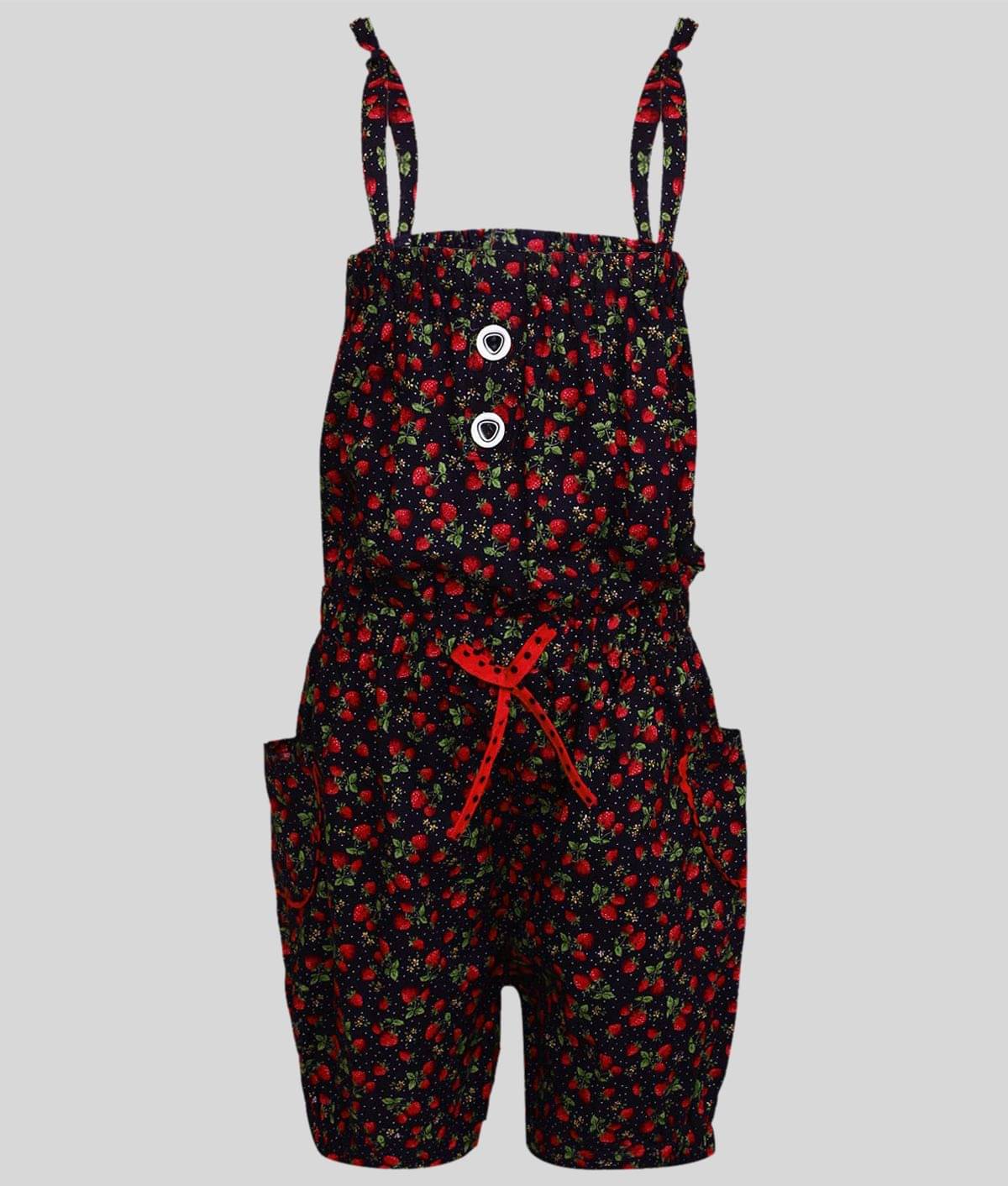    			Cherry Tree Girls Cotton Jumpsuit ( Pack of 1 , Dark Red )