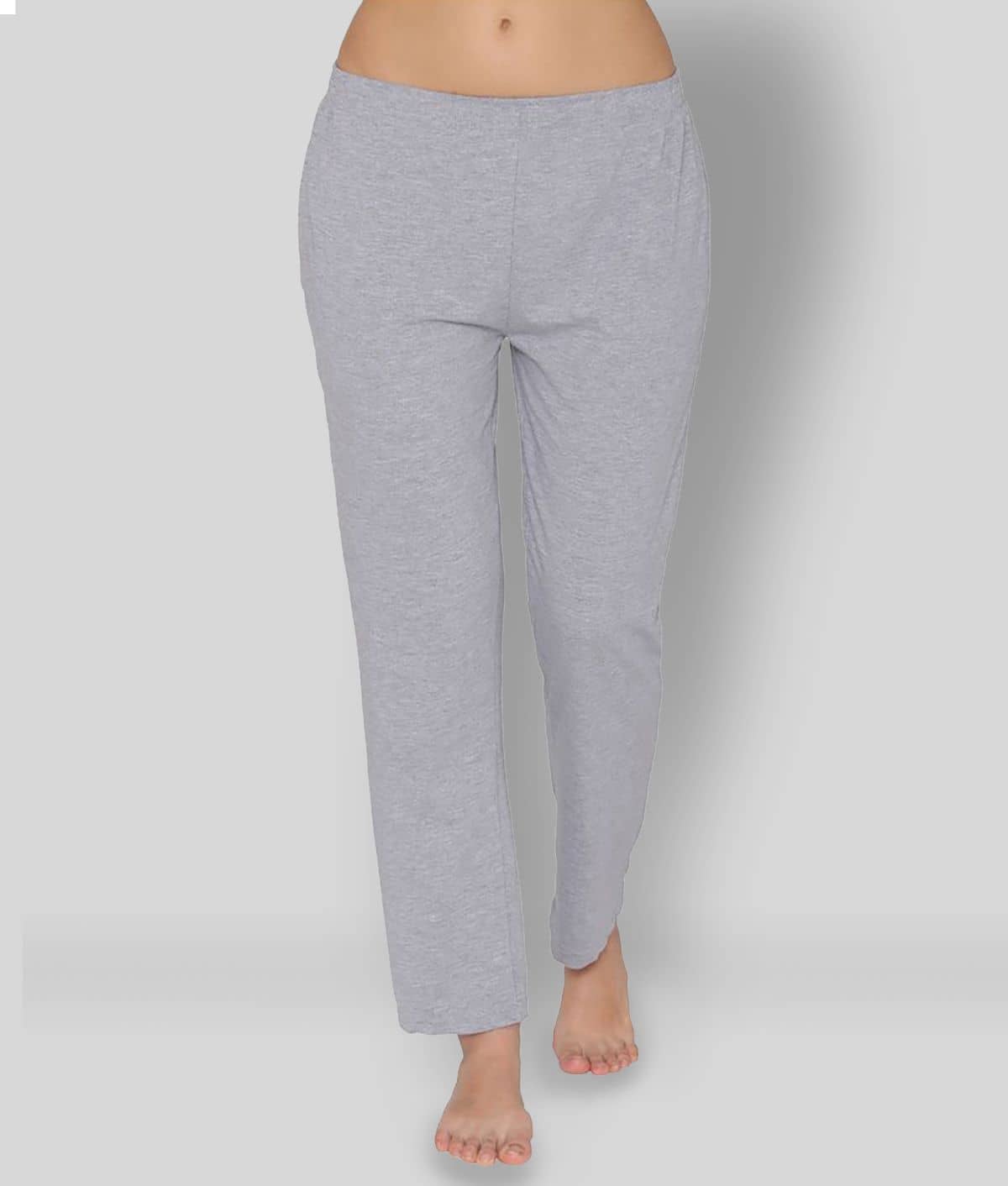 Clovia - Light Grey Cotton Women's Nightwear Pyjama ( Pack of 1 ) - Nightwear & Loungewear | Buy online on ZillyBuy