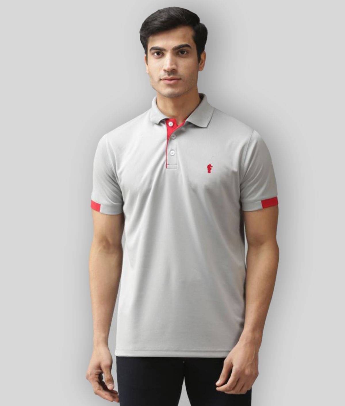     			EPPE - Light Grey Polyester Regular Fit Men's Sports Polo T-Shirt ( Pack of 1 )