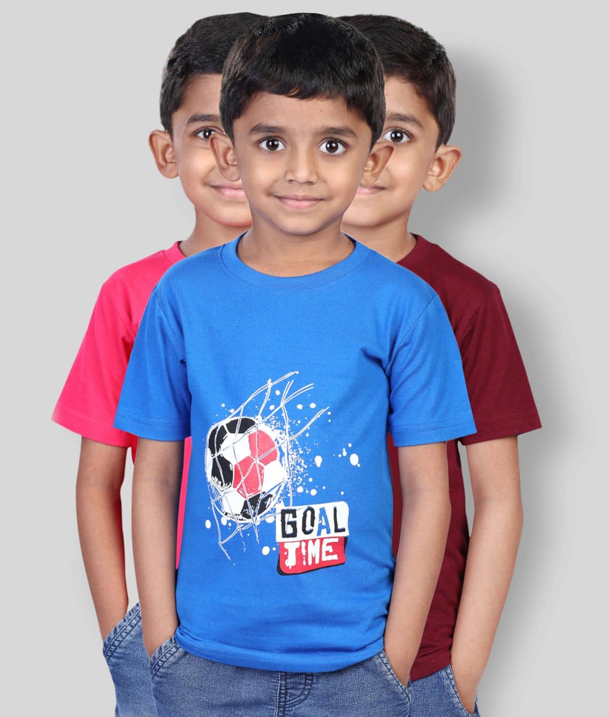 JILZ Pack of 1 Boys Cotton T-Shirt ( Multi Color )