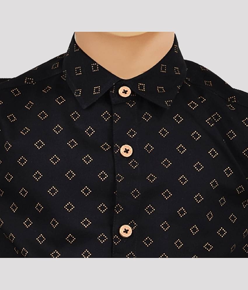 Made In The Shade Pack of 1 Boys Cotton Shirt & Pants Set ( Black )