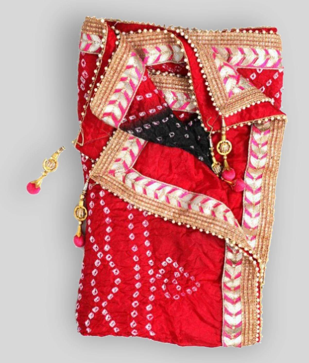     			Raj Multicoloured Art Silk Bandhej Dupatta