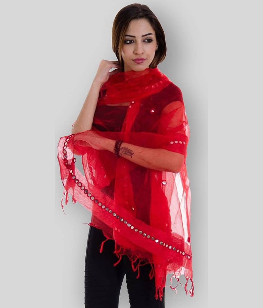 Raj Red Tissue Dupatta - Single - Dupattas & Shawls | Buy online on ZillyBuy