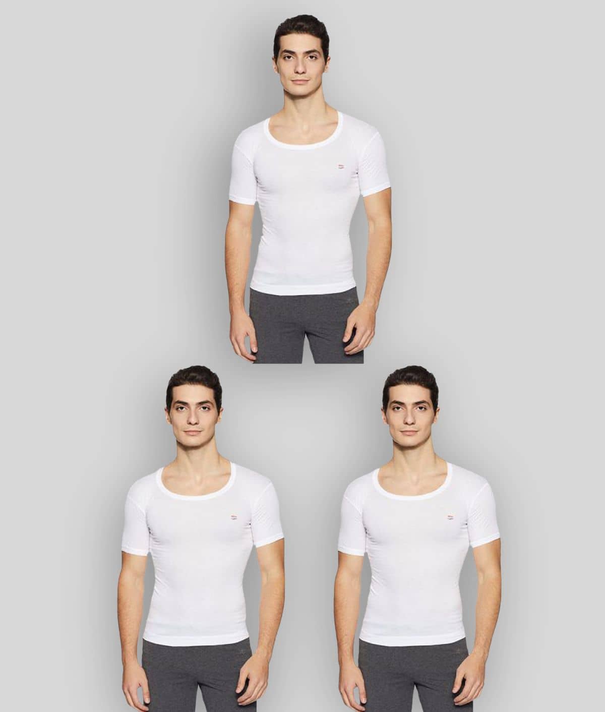 Rupa Frontline - White Cotton Men's Vest ( Pack of 3 ) - Nightwear & Loungewear | Buy online on ZillyBuy